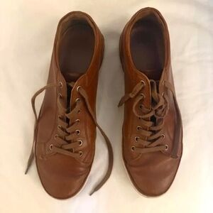 Men Brown Leather Sneakers Lace-Up Allen Edmonds 10.5